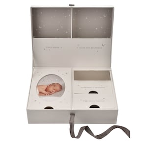 Personalised Baby Keepsake Box With Drawers - New Baby - Keepsake ...