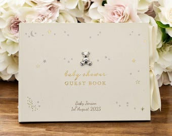 Personalised Baby Shower Guest Book - Keepsake - Mummy To Be - New Baby