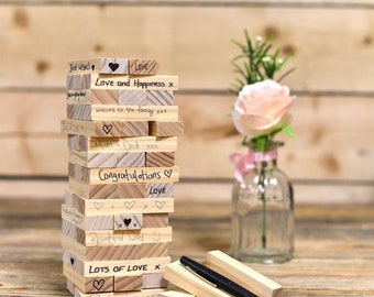 Personalised Wooden Blocks Guest Book - Guest Book - Wedding Day - Keepsake