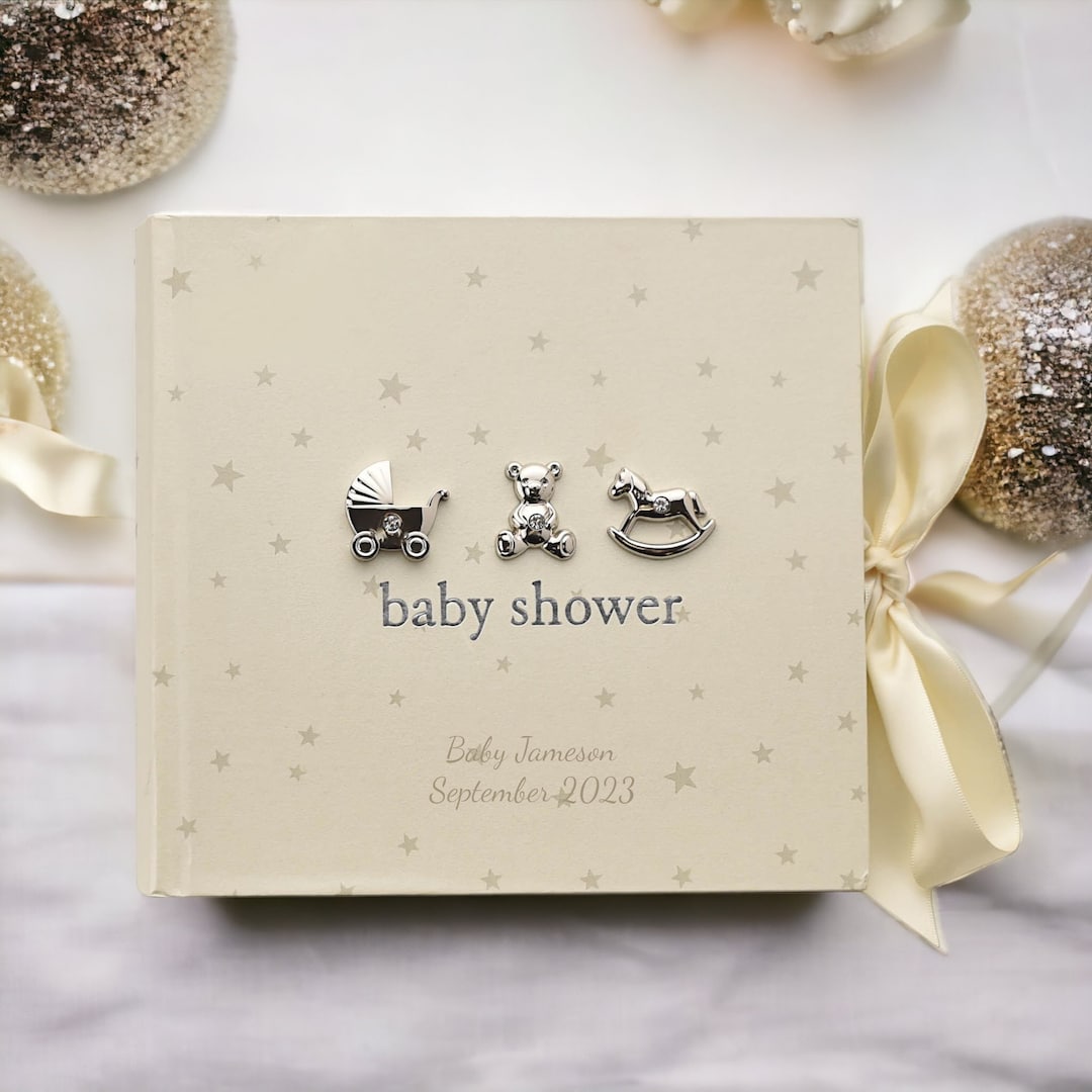 Personalised Baby Shower Photo Album Keepsake Mummy to Be New Baby
