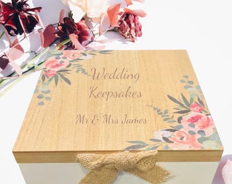 Personalised Wedding Keepsake Box, Wedding Keepsake Box, Anniversary Gift Box, Keepsake Box, Wooden Wedding Keepsake, Wedding Keepsake box