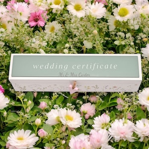 Personalisierter Hochzeit-Urkundenhalter - Hochzeitsgeschenk - Hochzeitstag - Geschenk