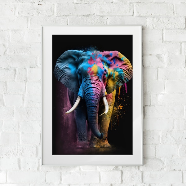 Abstract Elephant - Etsy