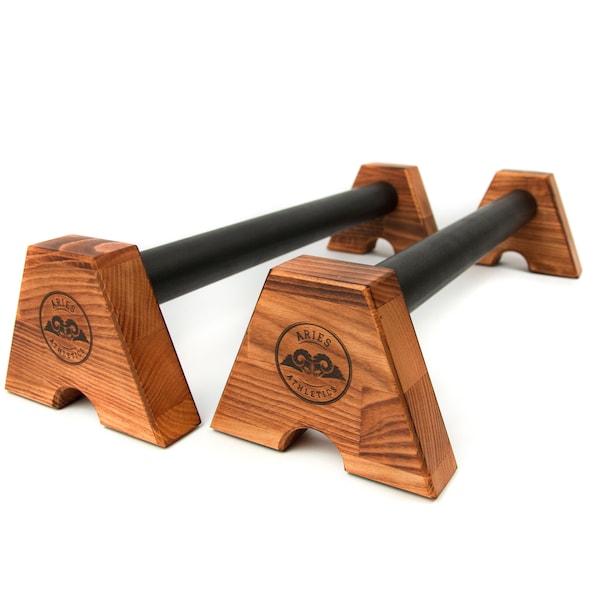 Holz Parallettes / Liegestützgriffe / Push-up Bar / Calisthenics Trainingsgeräte/ AriesAthletics Liegestützgriffe aus Holz - Made in Germany