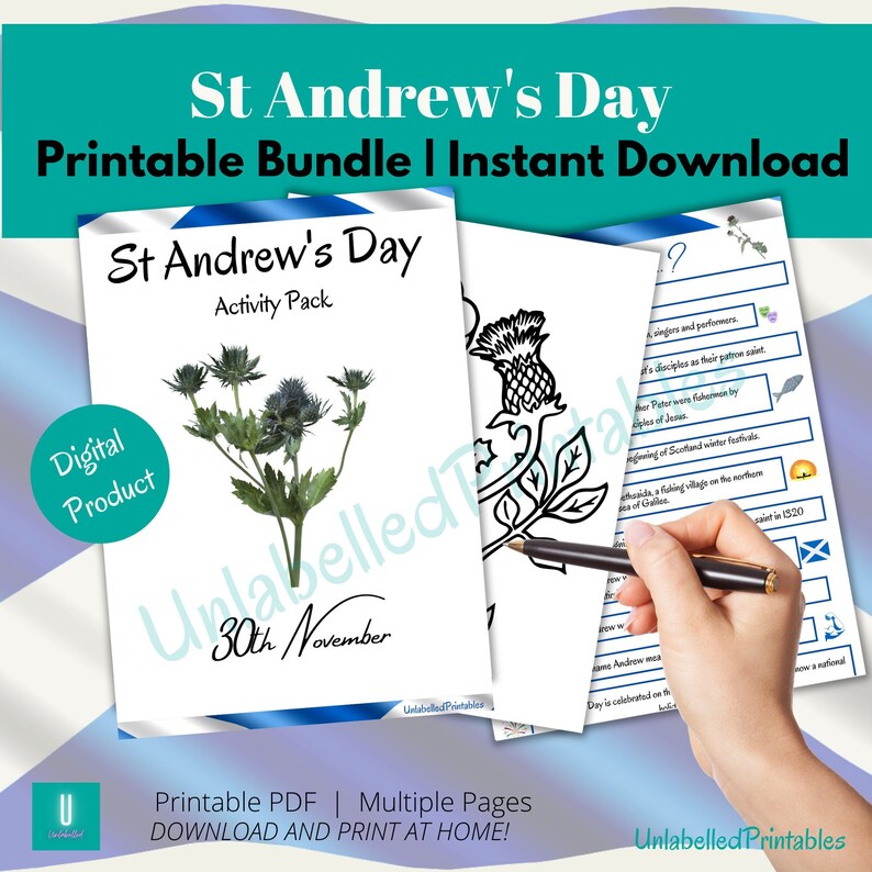 St. Andrew's Day | Printable Activity Booklet - Etsy