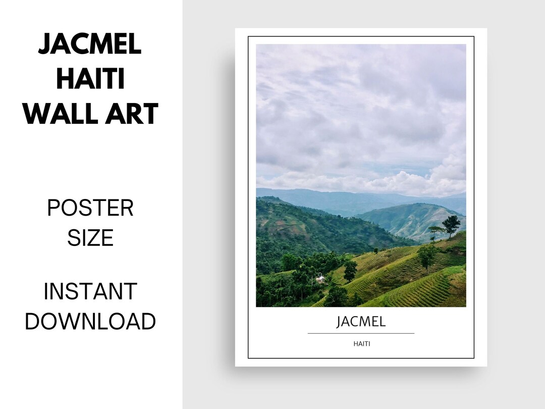 Jacmel Haiti Wall Art Printable PDF 18 X 24 Caribbean Island Print