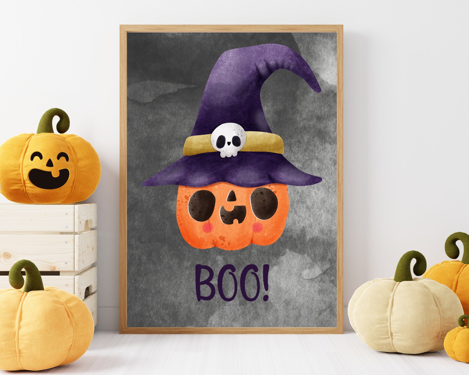 Halloween Cute Printable Wall Art Three Piece Funny - Etsy
