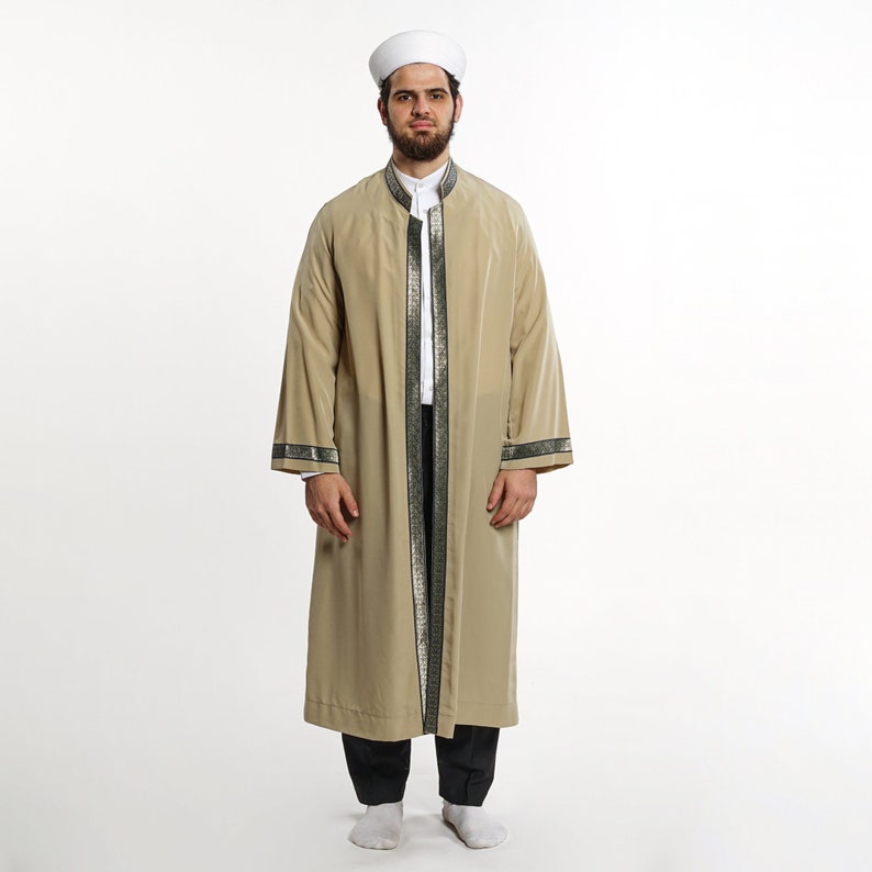 Coffee With Milk Imam Robe With Border Coffee With Milk Prayer Robe ...