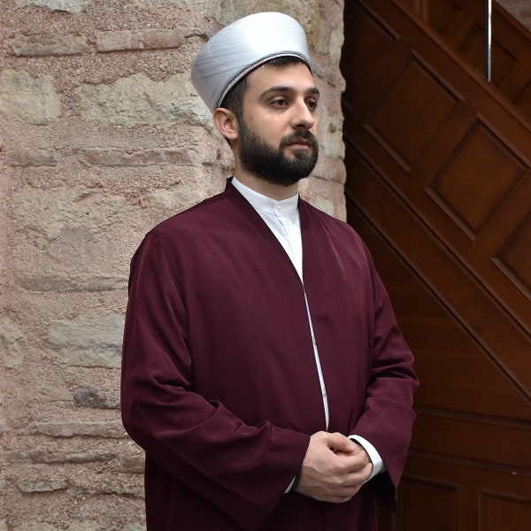 Bukhara Collar Punto Cubbe - Prayer Dressing Gown - Islamic Male Jubbah
