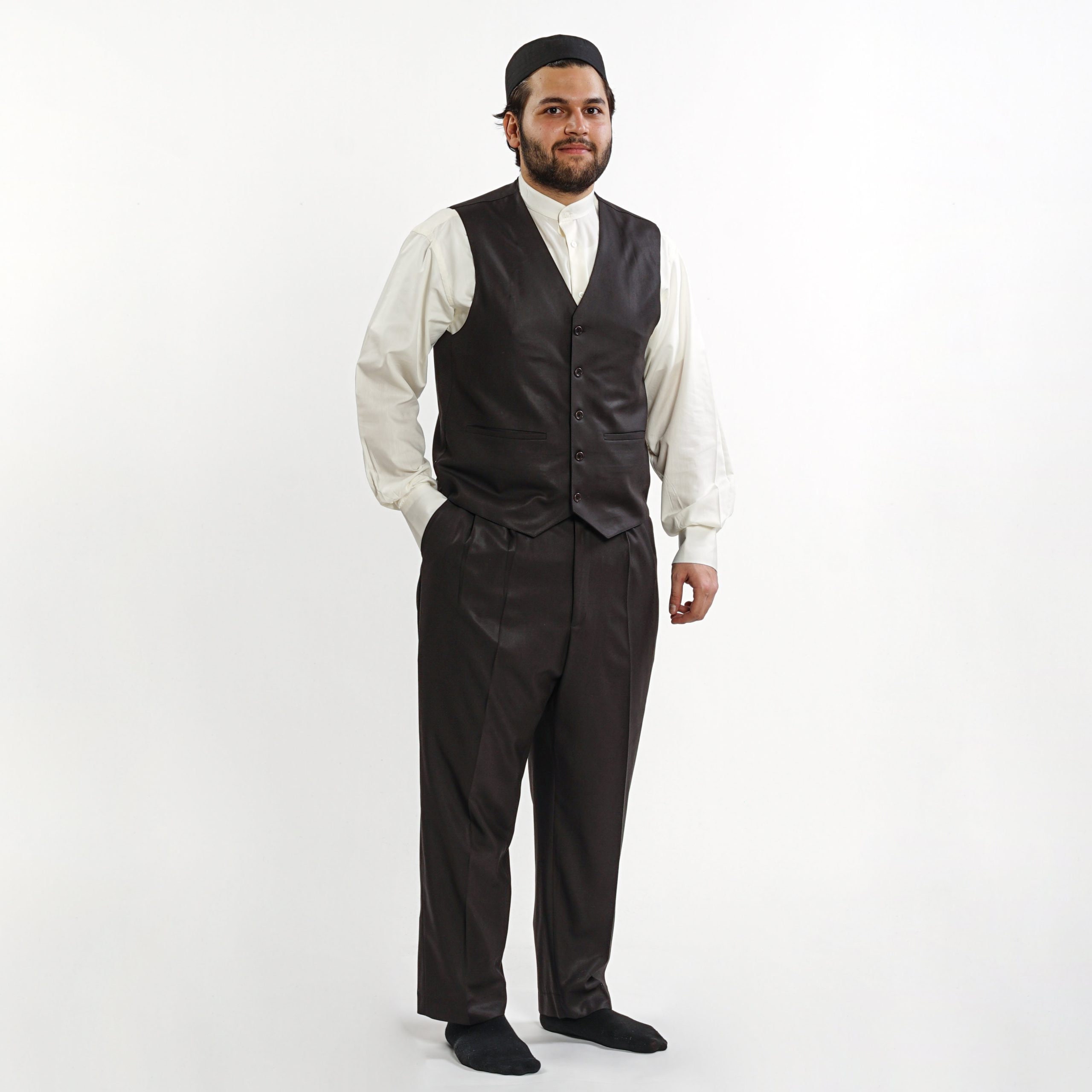 スーツとイスラム 服のセット イスラム男性用ベスト パンツセット イスラムスーツ | イスラム男性