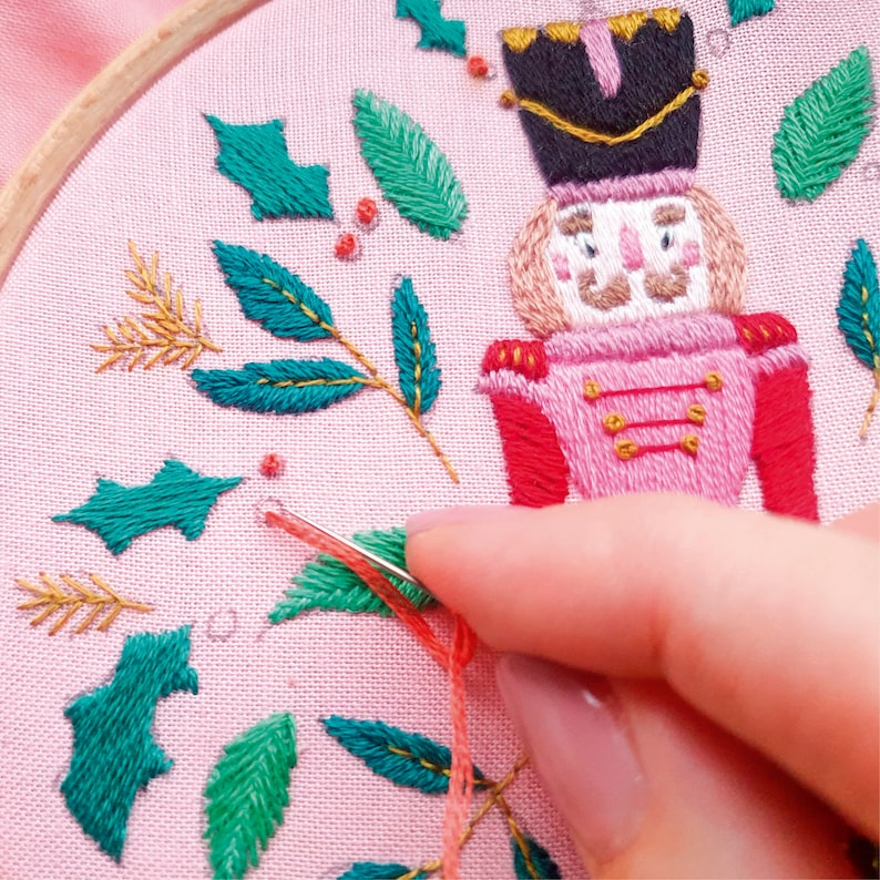 Christmas Nutcracker Hoop Tutorial/love Embroidery/digital Hand