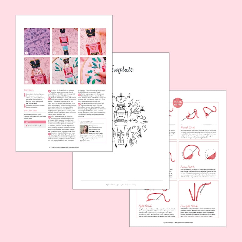 Christmas Nutcracker Hoop Tutorial/love Embroidery/digital Hand