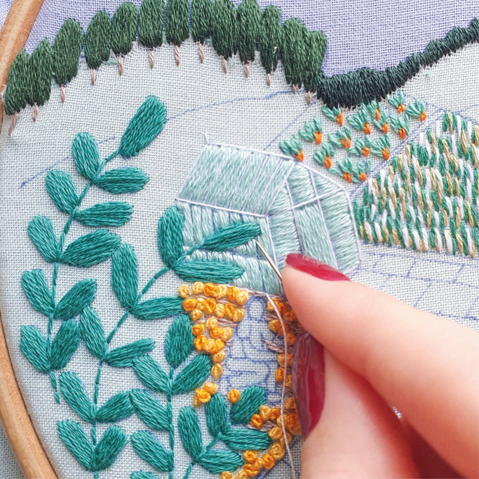 Grow Your Own Allotment Garden Hoop/love Embroidery/digital Hand
