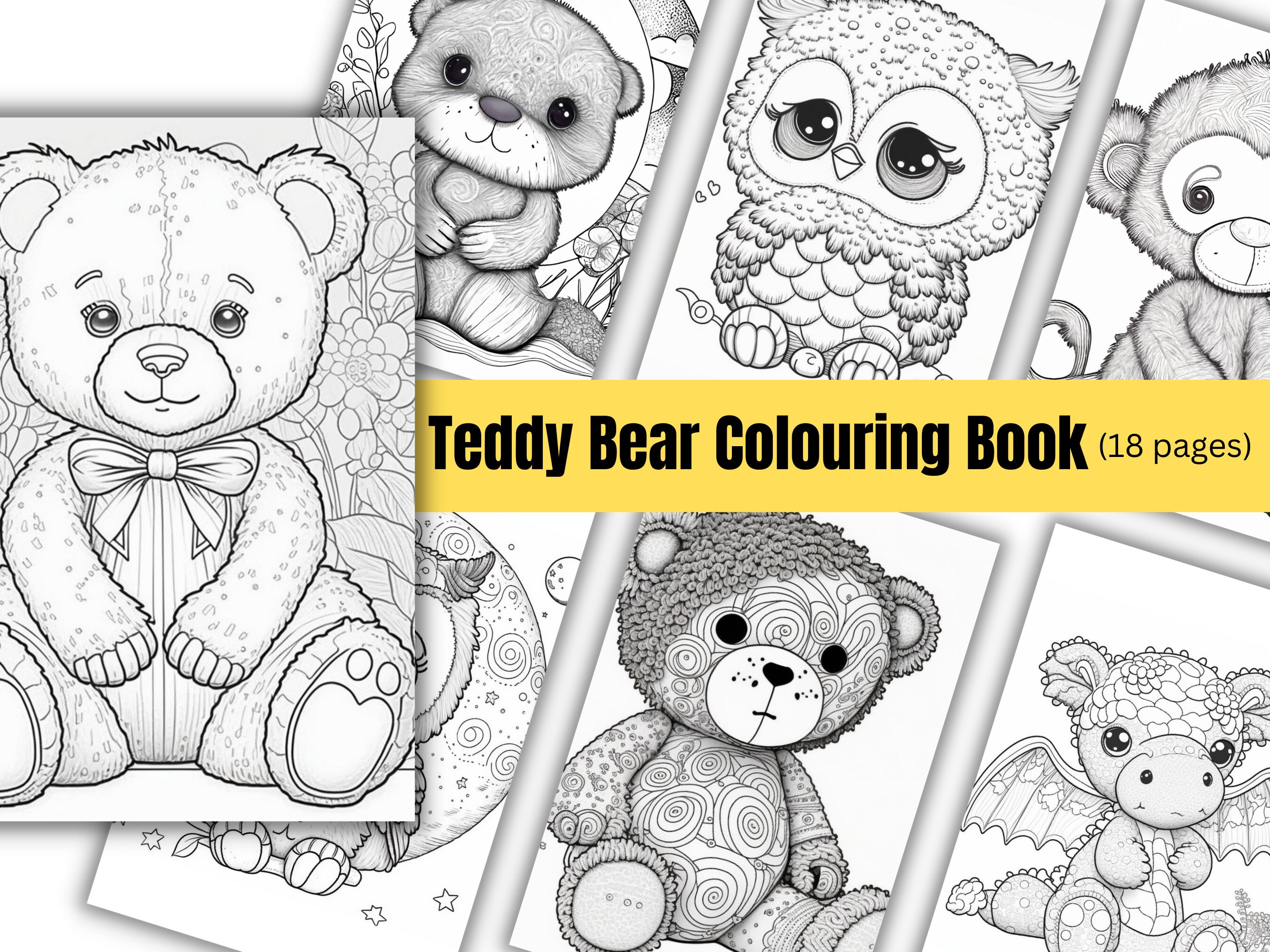 Teddy Bear Cartoon Coloring Pages