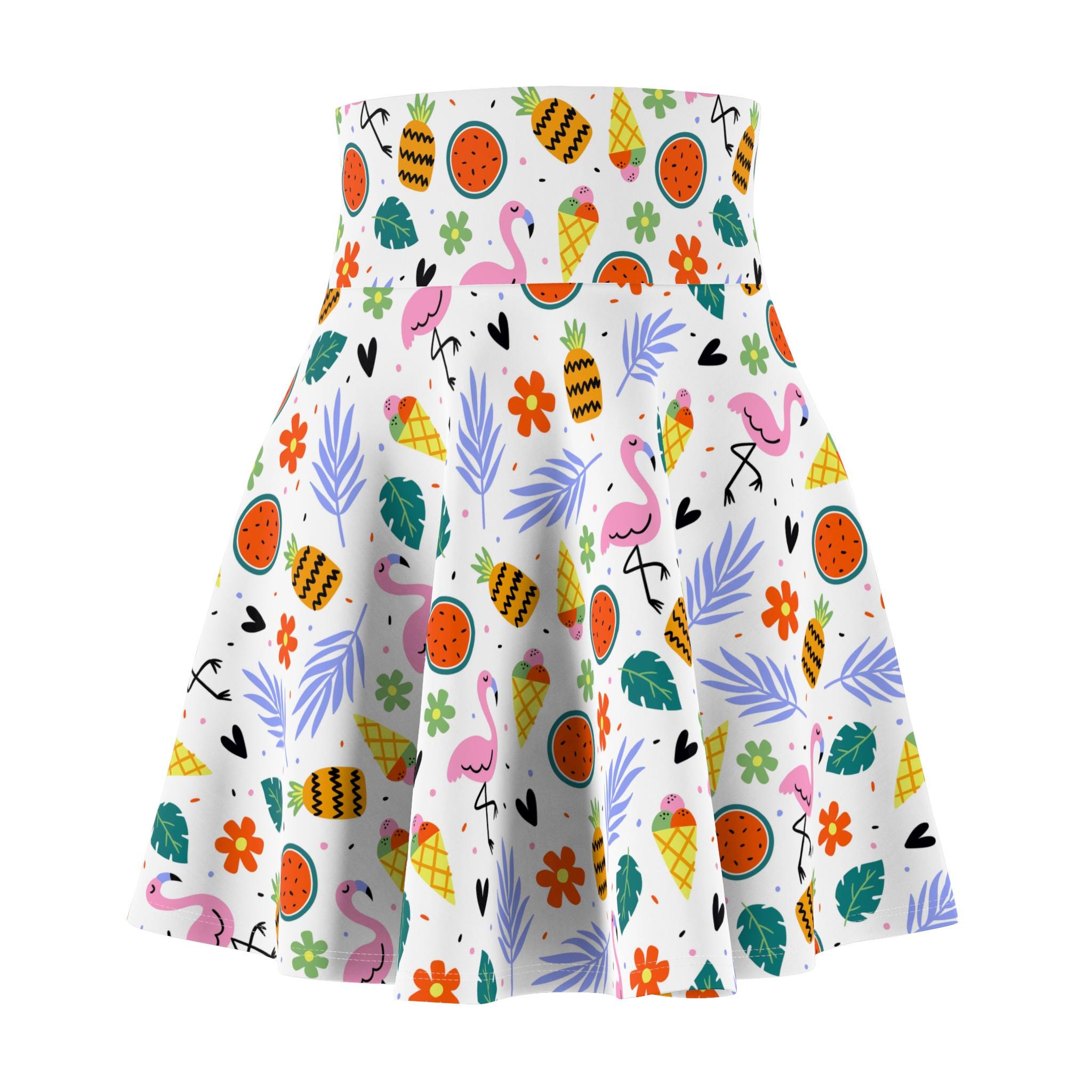 スカート Flamingo Print Cotton Skirt Flamingo Print Cotton Skirt - Walmart.com
