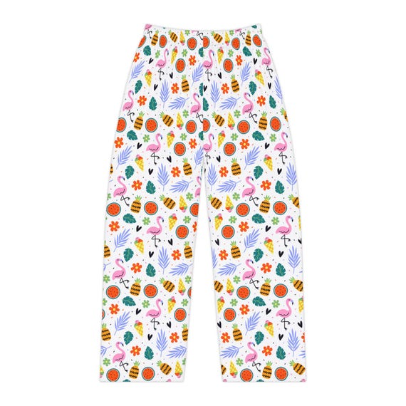 Pantaloni da pigiama da donna con stampa di frutta tropicale e
