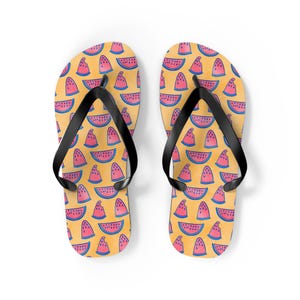 Watermelon Flip Flops: Fun Summer Beach Sandals