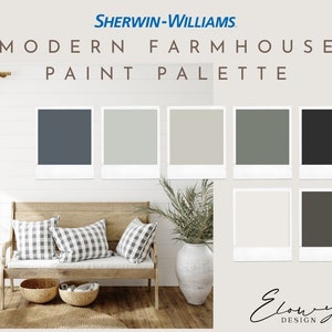Sherwin Williams Whole House Paint Palette - MODERN FARMHOUSE Digital PDF Download