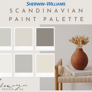 Sherwin Williams Whole House Paint Palette - SCANDINAVIAN Digital PDF Download
