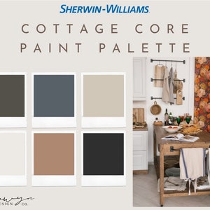 Sherwin Williams Whole House Paint Palette - COTTAGE CORE Digital PDF Download