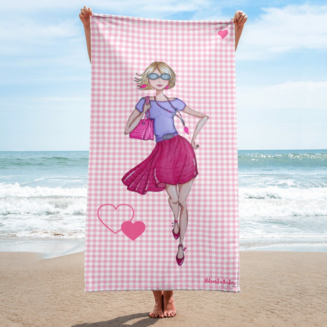 Towel Beach Towel Bathroom Towel Fashion Girl Fashion Etsy