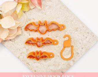 Bat Clay Cutters. Halloween Polymer Clay Cutters. Cutters for Polymer Clay. Polymer Clay Earring Cutters. Embossed Clay Cutter Set of 3 Bats