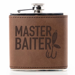 Master Baiter Fishing Flask: Funny Fathers Day or Fishing Gift