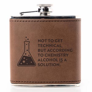Chemistry Hip Flask: Funny Science or Teacher Appreciation Gift