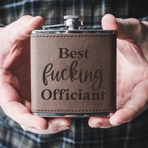 Best F**king Officiant - Officiant Gift, Gift For Officiant, Wedding Officiant, Marriage Officiant, Gift For Men, Ordained, Funny Gift Flask