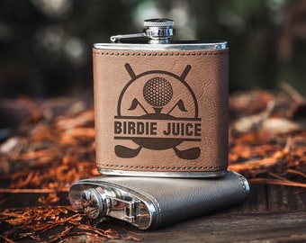 Birdie Juice Golf Flask - Golf Gift Ideas, Hip Flask, Golf Flask, Groomsmen Gift, Father Day Golf Gift, Engraved Flask, Groomsmen Golf