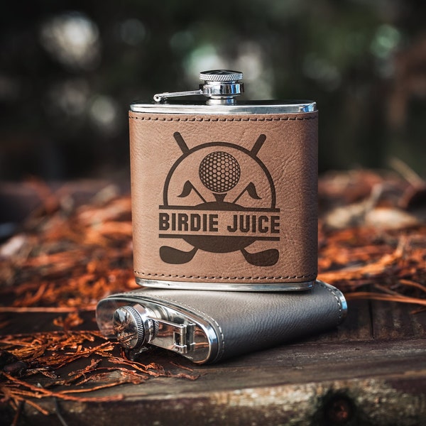 Birdie Juice Golf Flask - Golf Gift Ideas, Hip Flask, Golf Flask, Groomsmen Gift, Father Day Golf Gift, Engraved Flask, Groomsmen Golf