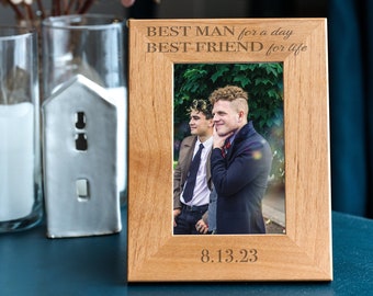 Best Man Best Friend Picture Frame - Best Man Gifts for Wedding, Best Man Thank You Gift, Will You Be My Best Man, Best Man Proposal