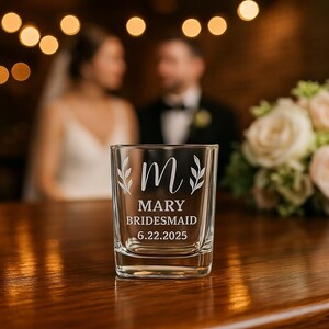 Personalized Bridesmaid Gifts Shot Glasses: Maid of Honor Favor, Matron of Honor Gift, Bridesmaid Proposal immagine 6