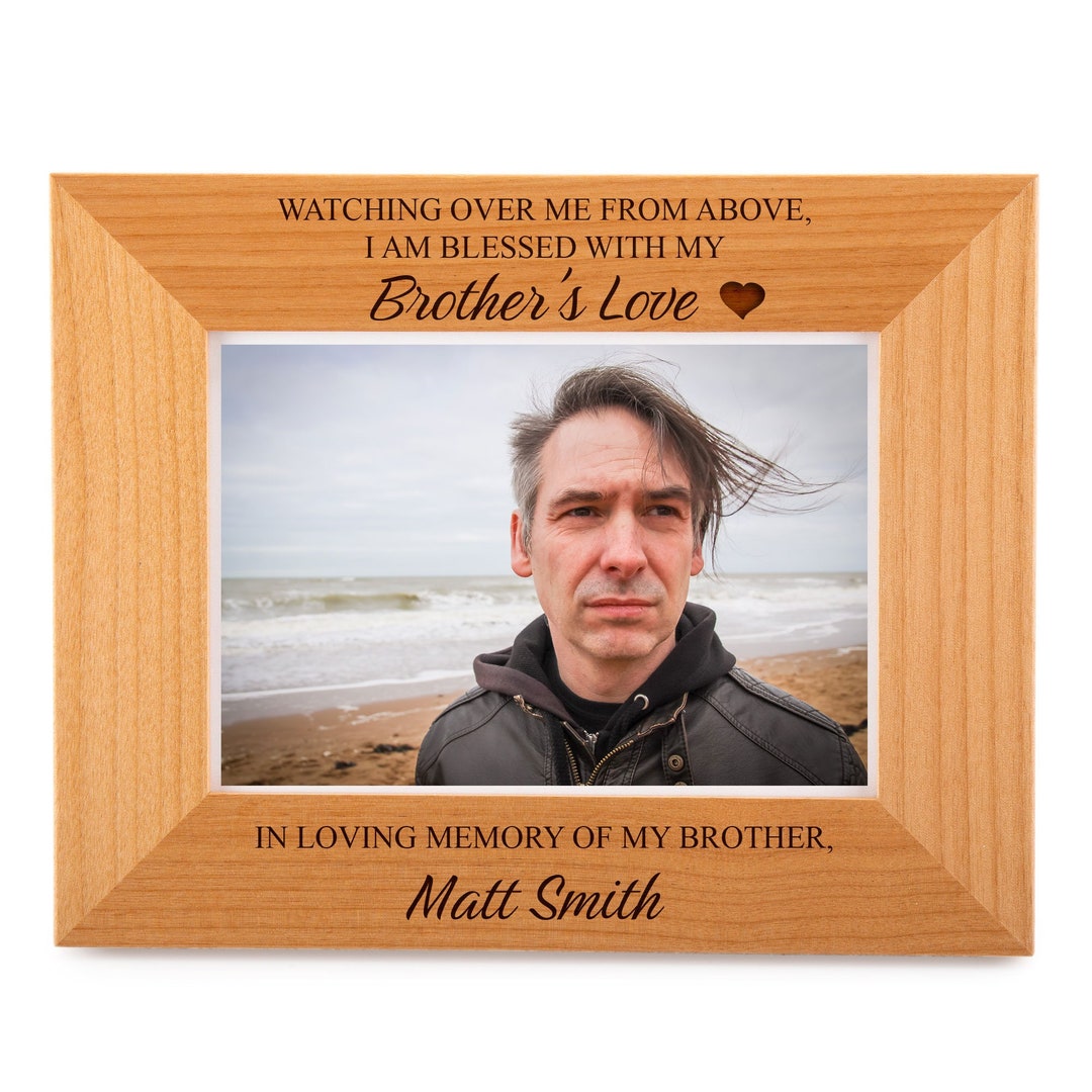 Watching Over Brother Picture Frame in Memory of Brother, Brother in