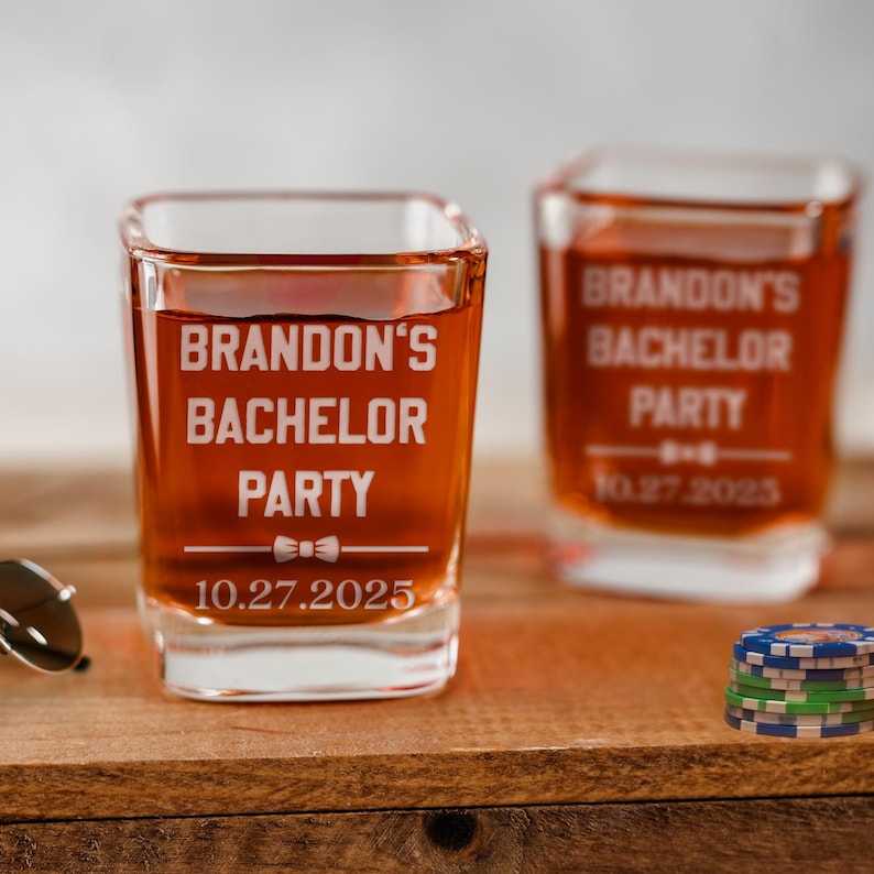 bachelor party shot glass