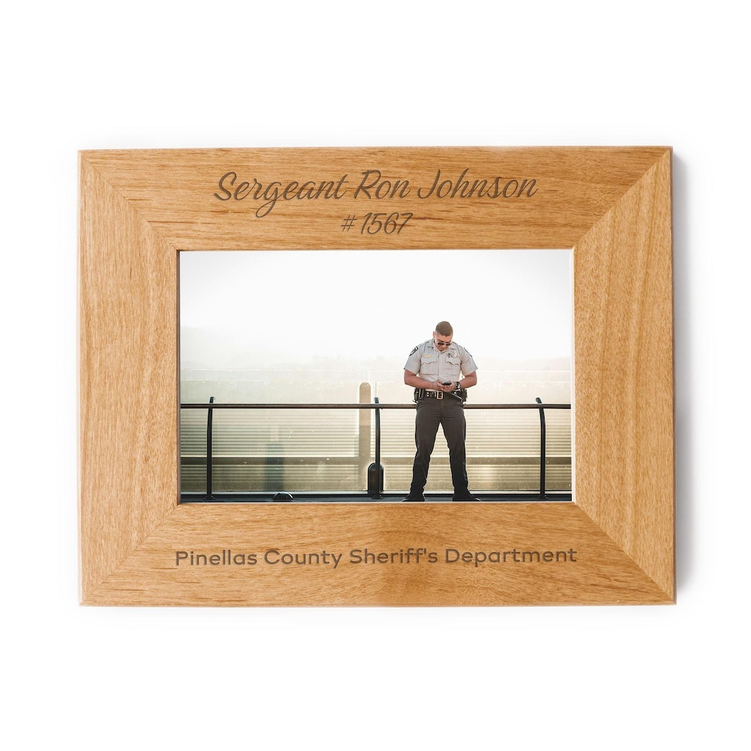 Police Officer Sheriff Picture Frame: Personalized Police Academy or ...