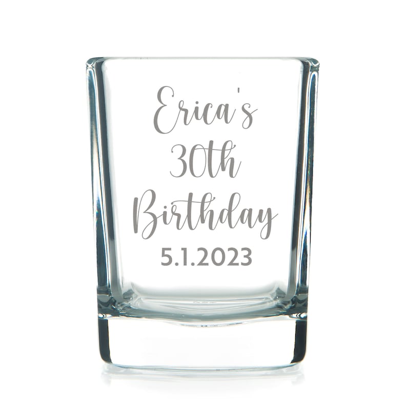 Birthday Shot Glasses Birthday Gifts Custom Shot Glasses Etsy