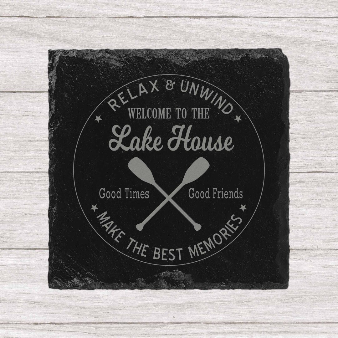 Relax Unwind Lake House Coasters, Lake House Gifts, Lake House Decor