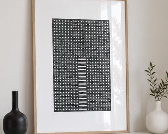 Modern Dark Grey Abstract Minimalist Printable Wall Art | Wabi Sabi Home Decor | Japandi Digital Poster | Contemporary Digital Painting