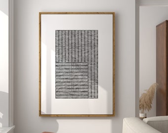 Abstrakcyjny, minimalistyczny wydruk artystyczny: Szary wystrój wabi-sabi (pobranie cyfrowe)