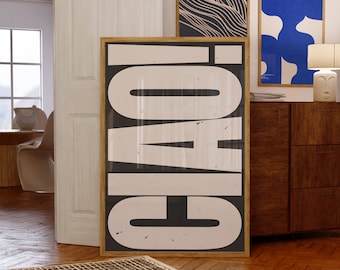 Ciao Typography Art Print: Modern Scandinavian Poster (Digital Download)