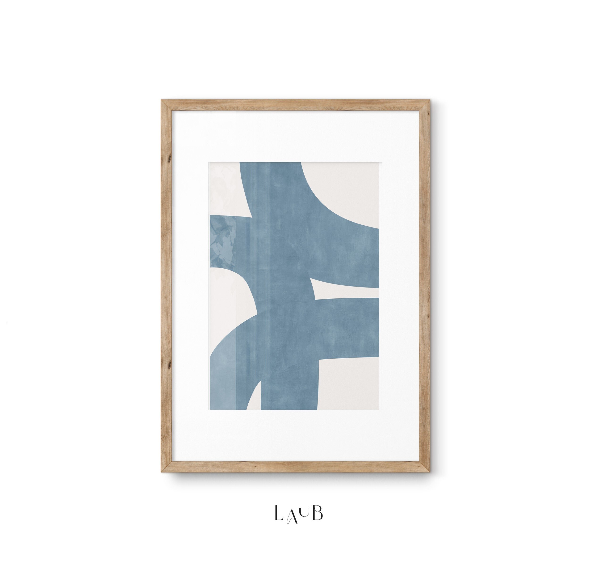 Mid-Century Bracing Blue Minimalist Printable Art, Mid Century Digital Poster, Contemporary Digital Trendy Art, Home Decor, Printable Art