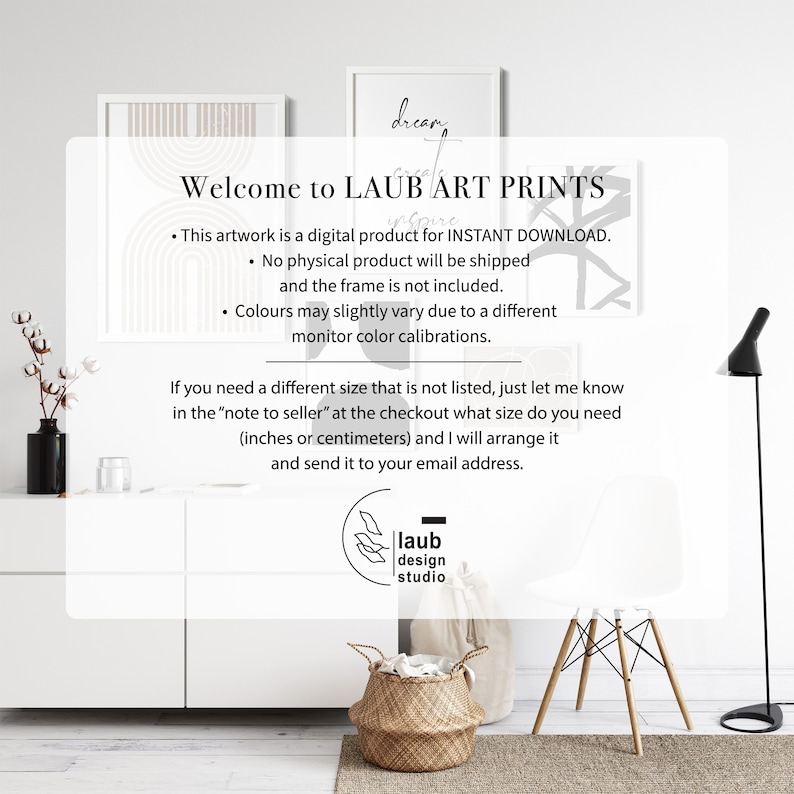 May include: Welcome to Laub Art Prints. This artwork is a digital product for instant download. No physical product will be shipped and the frame is not included. Colors may slightly vary due to different monitor color calibrations. If you need a different size that is not listed, just let me know in the "note to seller" at the checkout what size you need (inches or centimeters) and I will arrange it and send it to your email address.