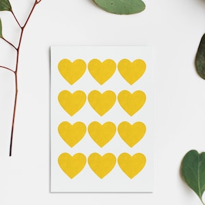 Mid-century Yellow Hearts Retro Minimalist Printable Wall Art Simple Scandi Folk Printable Poster Kids Wall Art Easter Gift Home Decor image 7