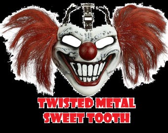25% Off, Free Shipping Today! Twisted Metal Sweet Tooth Deluxe Injection Mask Trick or Treat Studios New, Top Seller!