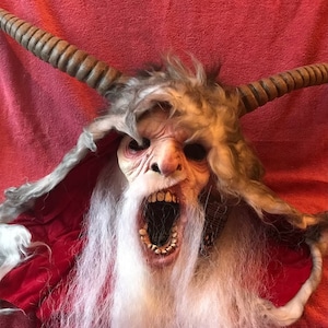 25% Off, Free Shipping Today! Halloween Christmas Krampus Adult Latex Deluxe Mask Trick or Treat Studios. New, Top Seller!