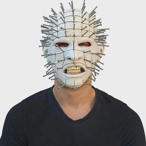 30% Off, Free Shipping Today! Halloween HELLRAISER III PINHEAD Adult Latex Deluxe Mask Ghoulish Productions New, Top Seller!