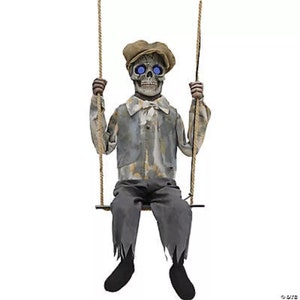25% Off, Free Shipping! Halloween Animated Swinging Skeletal Boy Prop Haunted House  Unopened Box New, Top Seller!