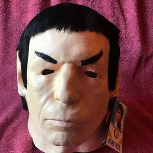 25% Off, Free Shipping! Halloween STAR TREK - 1975 Mr. SPOCK Latex Deluxe Mask Trick or Treat Studios New, Top Seller!