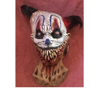 25% Off, Free Shipping! Halloween Evil Que Clown Latex Deluxe Mask Ghoulish Productions New, Top Seller!